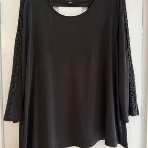 New Directions Black Long Sleeve Women's Top